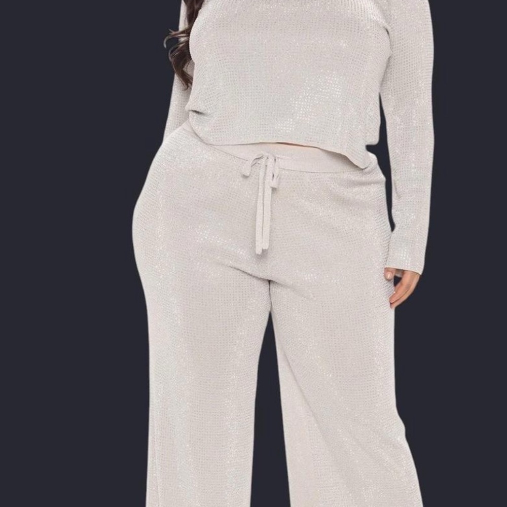 Fashion Nova Silver Glam Pantsuit